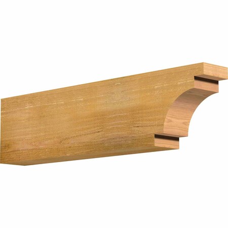 Ekena Millwork Mediterranean Rough Sawn Rafter Tail, Western Red Cedar, 4"W x 8"H x 32"L RFT04X08X32MED00RWR